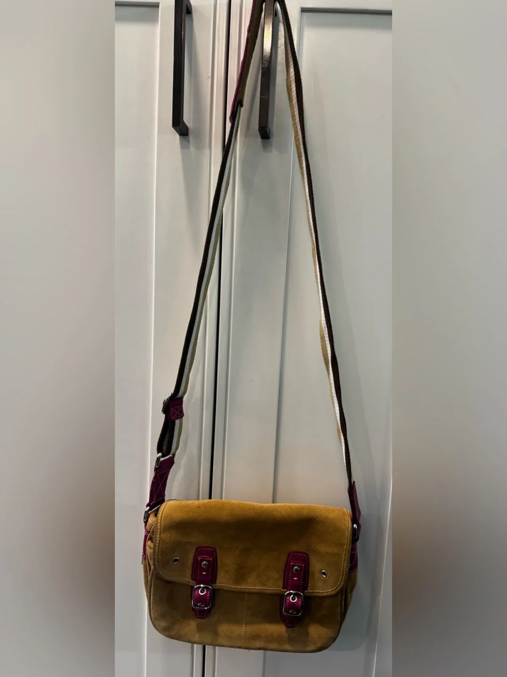 Vintage Coach Archive Crossbody Messenger Shoulder Bag Suede 9274